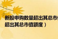 新股申购数量超出其总市值额度是什么意思（新股申购数量超出其总市值额度）