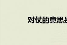 对仗的意思是（对仗的意思）