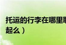 托运的行李在哪里取（托运的行李是和飞机一起么）
