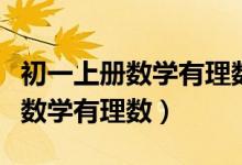 初一上册数学有理数加减法计算题（初一上册数学有理数）