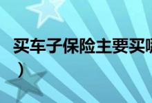买车子保险主要买哪些（买车保险主要买哪些）