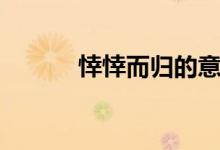 悻悻而归的意思是什么（悻悻）
