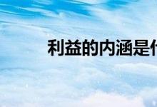 利益的内涵是什么（利益的内涵）