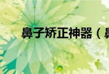 鼻子矫正神器（鼻子矫正器有效果吗）