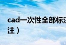 cad一次性全部标注数字（cad一次性全部标注）