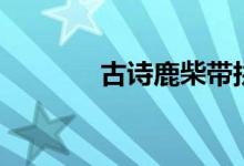 古诗鹿柴带拼音（古诗鹿柴）