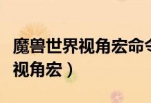 魔兽世界视角宏命令点了没有反应（魔兽世界视角宏）