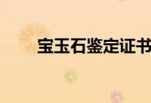 宝玉石鉴定证书查询官网（宝玉石）