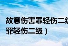 故意伤害罪轻伤二级一般判多少年（故意伤害罪轻伤二级）