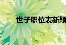 世子职位表新颖一点（世子职位表）