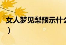 女人梦见梨预示什么（女人梦见梨是什么意思）