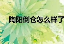陶阳倒仓怎么样了（陶阳倒仓成功了吗）