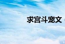 求宫斗宠文（宫斗小说宠文）