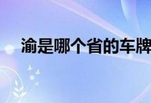 渝是哪个省的车牌代号（渝是哪里车牌）