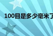 100目是多少毫米了?（100目是多少毫米）