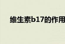 维生素b17的作用和功效（维生素b17）