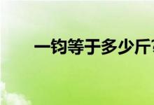 一钧等于多少斤?（一钧等于多少斤）