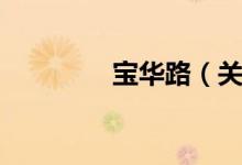 宝华路（关于宝华路介绍）