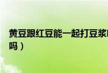 黄豆跟红豆能一起打豆浆吗宝宝（黄豆跟红豆能一起打豆浆吗）