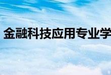 金融科技应用专业学什么（金融专业学什么）