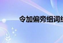 令加偏旁组词组（令加偏旁组词）