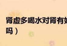 肾虚多喝水对肾有好处吗（多喝水对肾有好处吗）