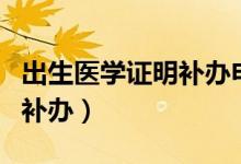 出生医学证明补办申请书样板（出生医学证明补办）