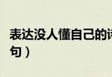 表达没人懂自己的诗句（形容无人懂自己的诗句）