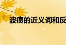 波痕的近义词和反义词（波痕的近义词）