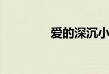 爱的深沉小说（爱的深沉）