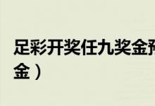 足彩开奖任九奖金预测（足彩任九开奖结果奖金）