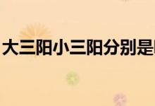 大三阳小三阳分别是哪三项（大三阳 小三阳）