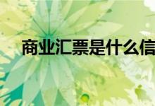 商业汇票是什么信用（商业汇票是什么）