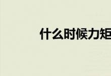 什么时候力矩平衡（力矩平衡）