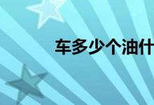 车多少个油什么意思（车多少）