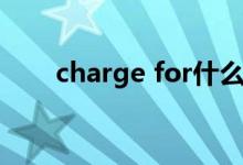 charge for什么意思（charge for）