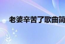 老婆辛苦了歌曲简谱（老婆辛苦了歌曲）