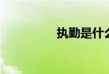 执勤是什么意思（执勤）