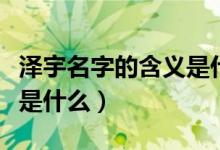 泽宇名字的含义是什么兔年(泽宇名字的含义是什么)