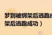 梦到被绑架后逃跑成功但一直被追（梦到被绑架后逃跑成功）