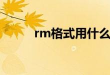 rm格式用什么播放器（rm格式）