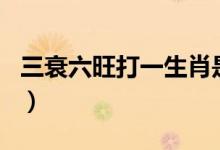 三衰六旺打一生肖是什么（三衰六旺打一生肖）