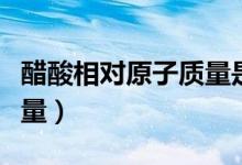 醋酸相对原子质量是多少（醋酸的相对分子质量）