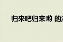 归来吧归来哟 的游子（归来吧归来哟）