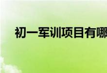 初一军训项目有哪些(军训项目有哪些)