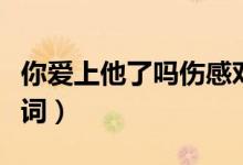 你爱上他了吗伤感对白歌词（你爱上他了吗歌词）