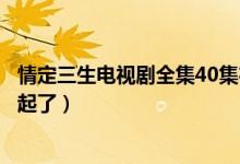 情定三生电视剧全集40集在线观看（情定三生迟瑞和谁在一起了）