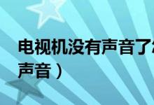 电视机没有声音了怎么调回来?（电视机没有声音）