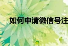 如何申请微信号注册（如何申请飞信号）