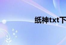 纸神txt下载（纸神txt）